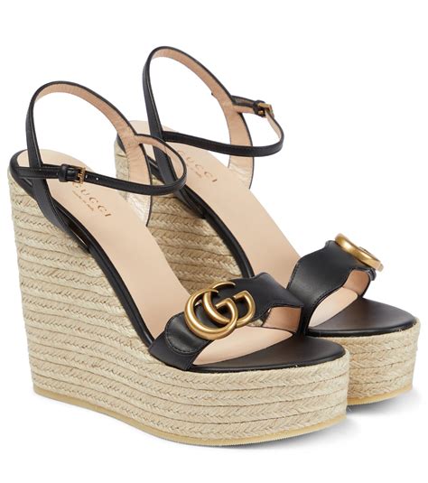 gucci sandals wedge|gucci wedge price.